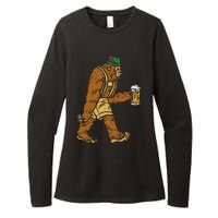 German Bigfoot Sasquatch Beer Lederhose Funny Oktoberfest Womens CVC Long Sleeve Shirt