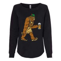 German Bigfoot Sasquatch Beer Lederhose Funny Oktoberfest Womens California Wash Sweatshirt