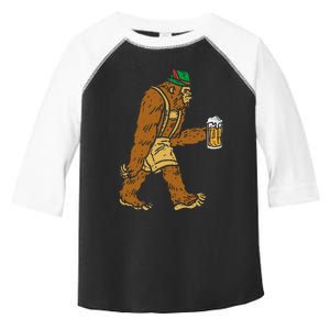 German Bigfoot Sasquatch Beer Lederhose Funny Oktoberfest Toddler Fine Jersey T-Shirt