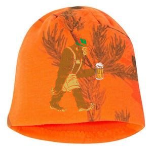 German Bigfoot Sasquatch Beer Lederhose Funny Oktoberfest Kati - Camo Knit Beanie