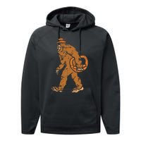 German Bigfoot Sasquatch Pretzel Funny Oktoberfest Performance Fleece Hoodie