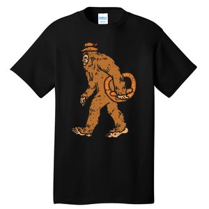 German Bigfoot Sasquatch Pretzel Funny Oktoberfest Tall T-Shirt