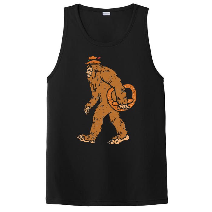 German Bigfoot Sasquatch Pretzel Funny Oktoberfest PosiCharge Competitor Tank