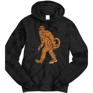 German Bigfoot Sasquatch Pretzel Funny Oktoberfest Tie Dye Hoodie