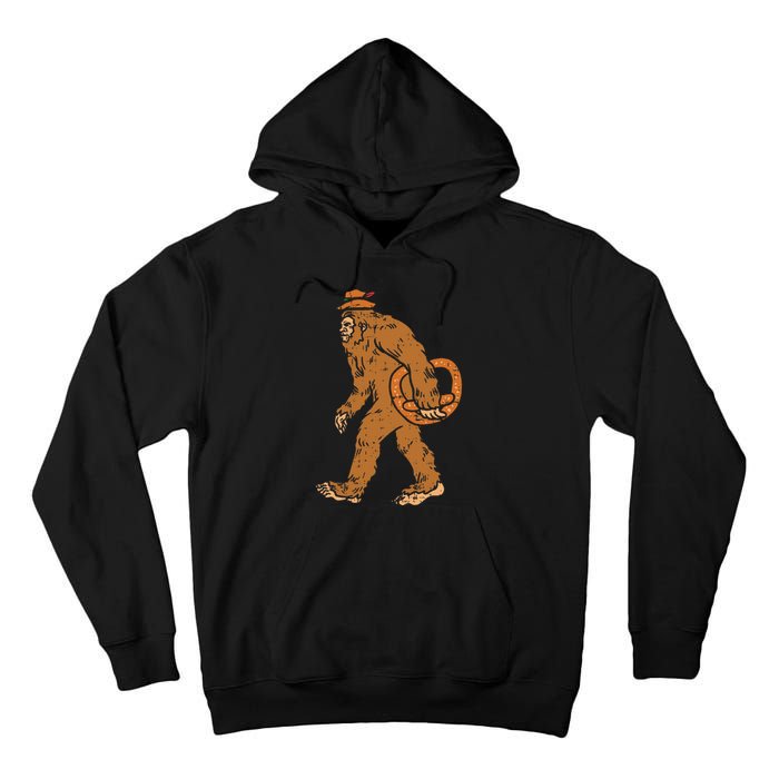 German Bigfoot Sasquatch Pretzel Funny Oktoberfest Tall Hoodie