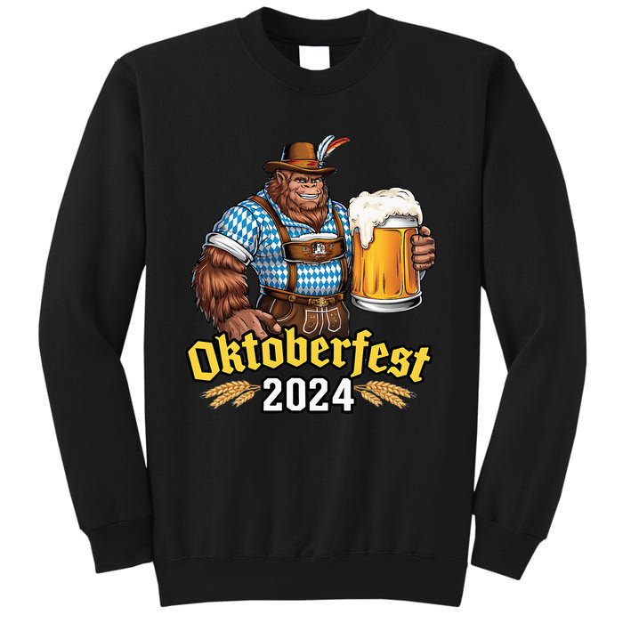 German Bigfoot Sasquatch Lederhose Funny Oktoberfest 2024 Sweatshirt