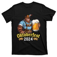 German Bigfoot Sasquatch Lederhose Funny Oktoberfest 2024 T-Shirt