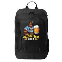 German Bigfoot Sasquatch Lederhose Funny Oktoberfest 2024 City Backpack