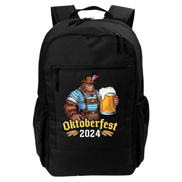 German Bigfoot Sasquatch Lederhose Funny Oktoberfest 2024 Daily Commute Backpack