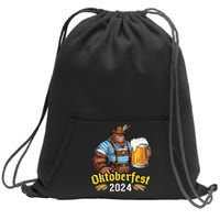 German Bigfoot Sasquatch Lederhose Funny Oktoberfest 2024 Sweatshirt Cinch Pack Bag