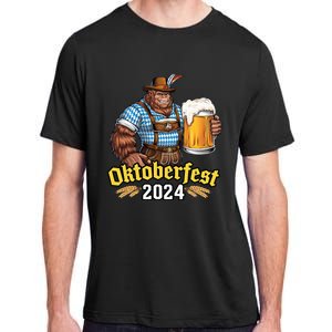 German Bigfoot Sasquatch Lederhose Funny Oktoberfest 2024 Adult ChromaSoft Performance T-Shirt