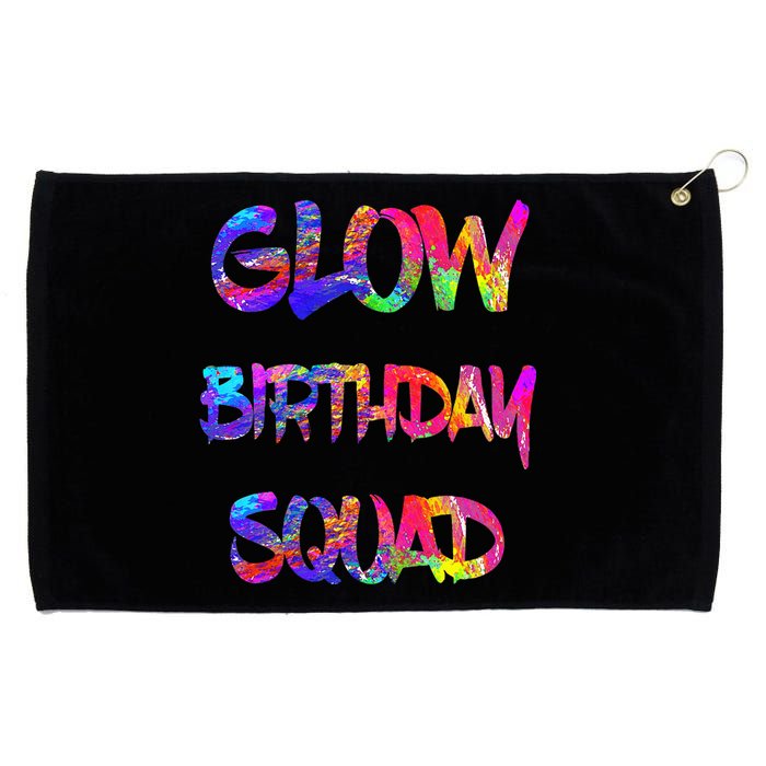 Glow Birthday Squad Glow Party 80s Group Party Team Grommeted Golf Towel