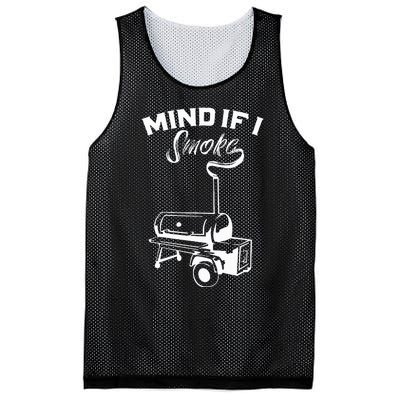 Grilling Bbq Smoker Food Lover Grill Mind If I Smoke Gift Mesh Reversible Basketball Jersey Tank