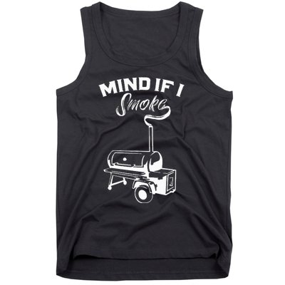 Grilling Bbq Smoker Food Lover Grill Mind If I Smoke Gift Tank Top