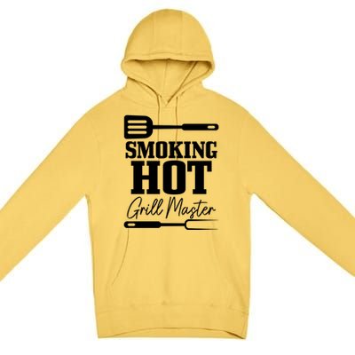 Grilling Bbq Smoking Hot Funny Fathers Day Meaningful Gift Premium Pullover Hoodie