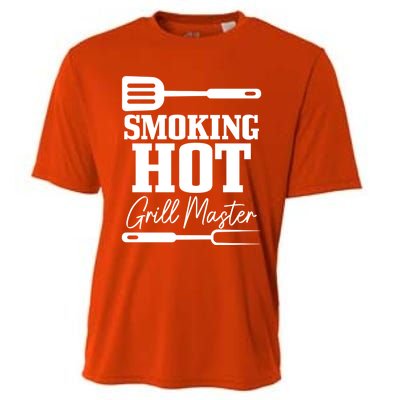 Grilling Bbq Smoking Hot Funny Fathers Day Meaningful Gift Cooling Performance Crew T-Shirt