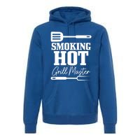 Grilling Bbq Smoking Hot Funny Fathers Day Meaningful Gift Premium Hoodie