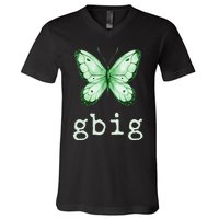 GBig Butterfly Sorority Reveal Big Little for Lil Sister V-Neck T-Shirt