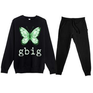 GBig Butterfly Sorority Reveal Big Little for Lil Sister Premium Crewneck Sweatsuit Set