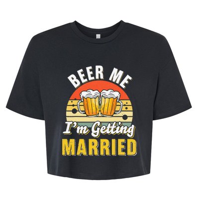 Groom Bachelor Supplies Party Wedding Bella+Canvas Jersey Crop Tee