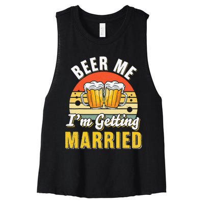 Groom Bachelor Supplies Party Wedding Women's Racerback Cropped Tank