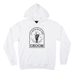 Groom Bride Skeleton Gothic Halloween Engagement Wedding Hoodie