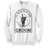 Groom Bride Skeleton Gothic Halloween Engagement Wedding Sweatshirt