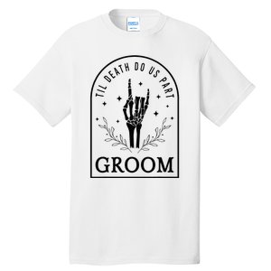 Groom Bride Skeleton Gothic Halloween Engagement Wedding Tall T-Shirt