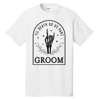 Groom Bride Skeleton Gothic Halloween Engagement Wedding Tall T-Shirt