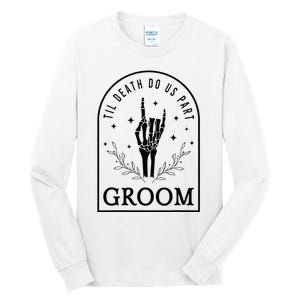 Groom Bride Skeleton Gothic Halloween Engagement Wedding Tall Long Sleeve T-Shirt