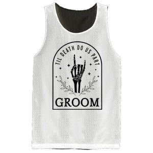 Groom Bride Skeleton Gothic Halloween Engagement Wedding Mesh Reversible Basketball Jersey Tank