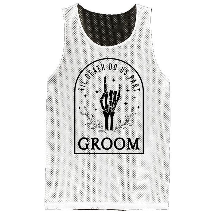 Groom Bride Skeleton Gothic Halloween Engagement Wedding Mesh Reversible Basketball Jersey Tank