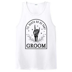 Groom Bride Skeleton Gothic Halloween Engagement Wedding PosiCharge Competitor Tank