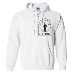 Groom Bride Skeleton Gothic Halloween Engagement Wedding Full Zip Hoodie