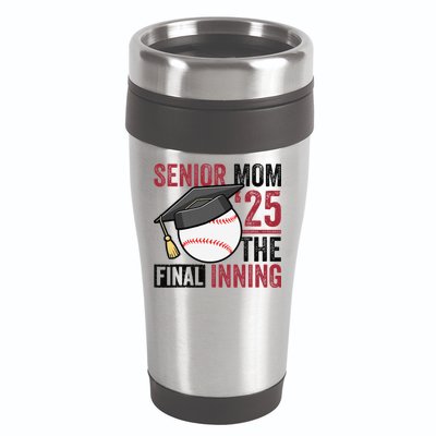 Graduation Baseball Senior Mom 2025 Graduate Final Inning 16oz Travel Tumbler