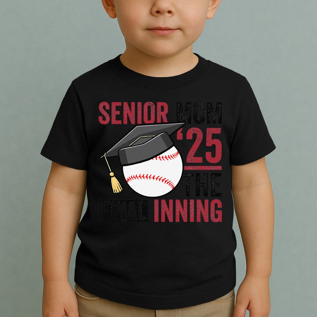 Graduation Baseball Senior Mom 2025 Graduate Final Inning Toddler T-Shirt
