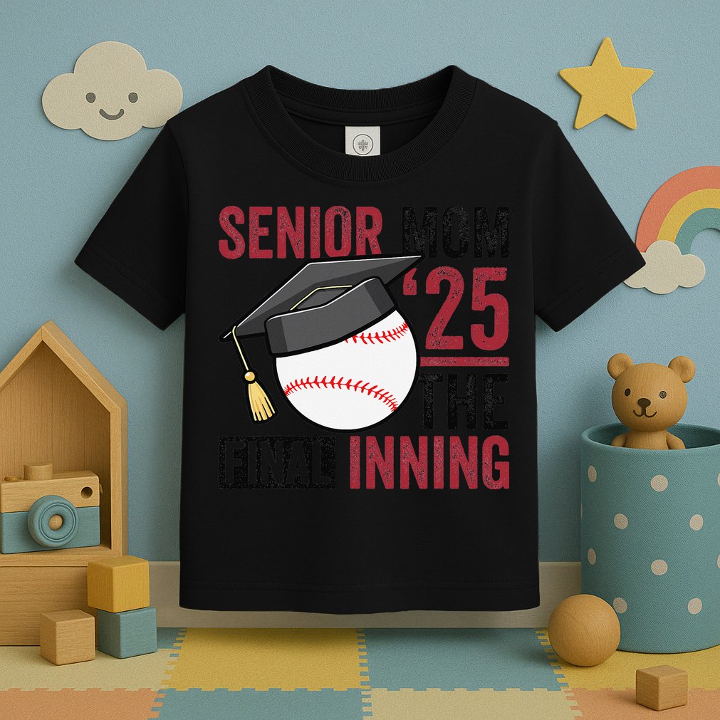 Graduation Baseball Senior Mom 2025 Graduate Final Inning Toddler T-Shirt