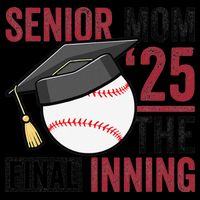 Graduation Baseball Senior Mom 2025 Graduate Final Inning Toddler T-Shirt