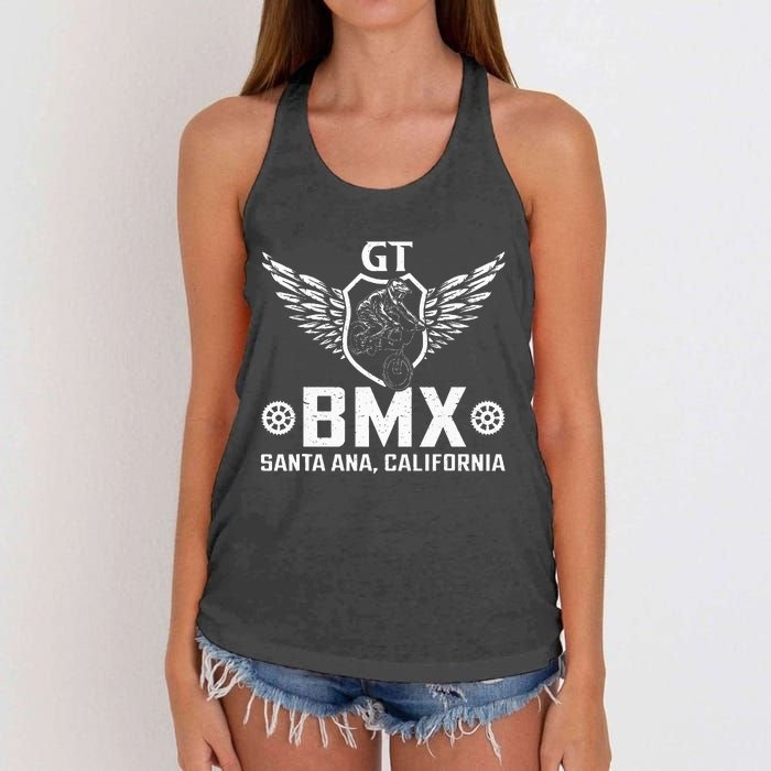 Gt Bmx Santa Ana California Women's Knotted Racerback Tank