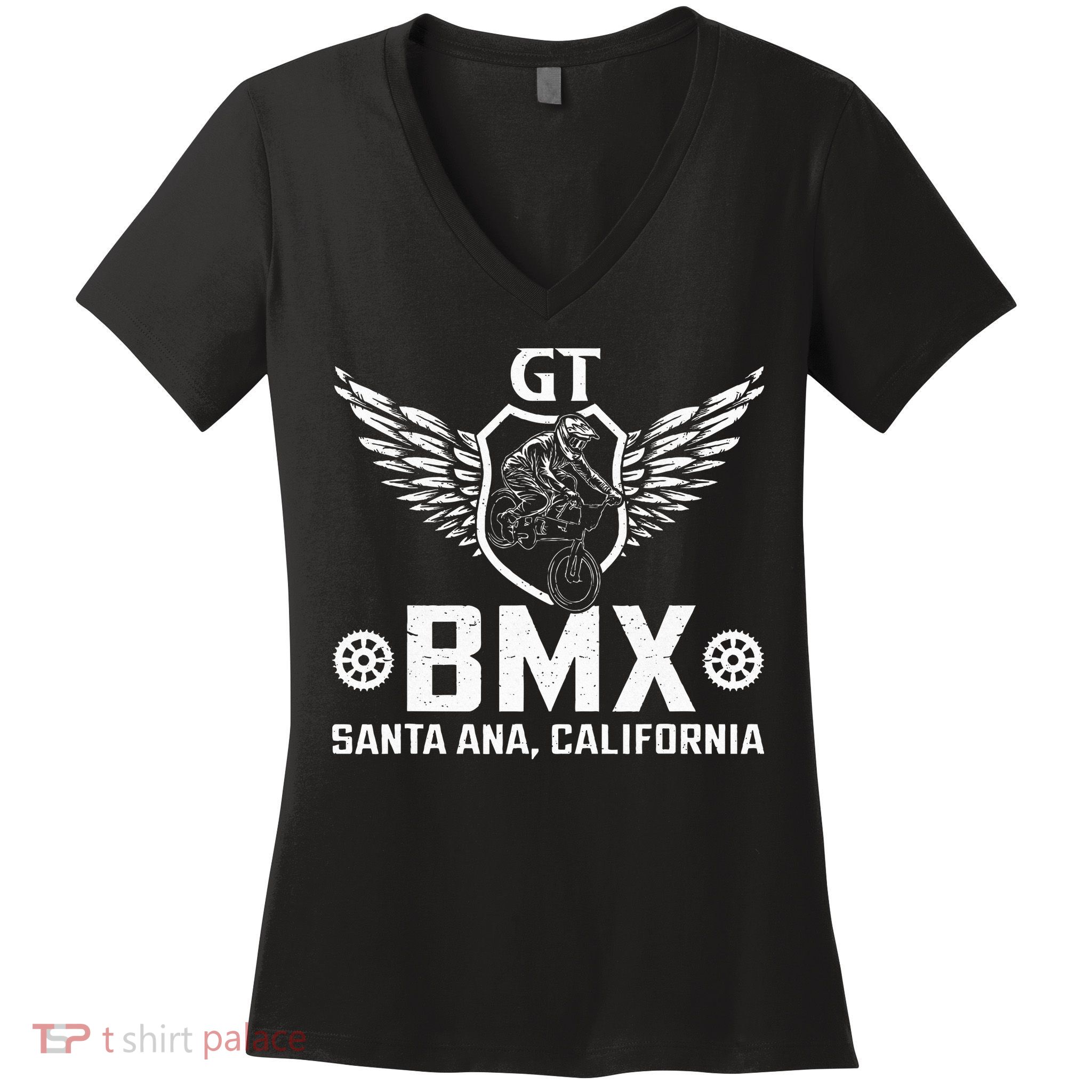 Gt Bmx Santa Ana California Women's V-Neck T-Shirt