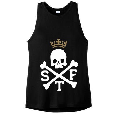 Glenn Beck Stf Skull & Bones Ladies PosiCharge Tri-Blend Wicking Tank