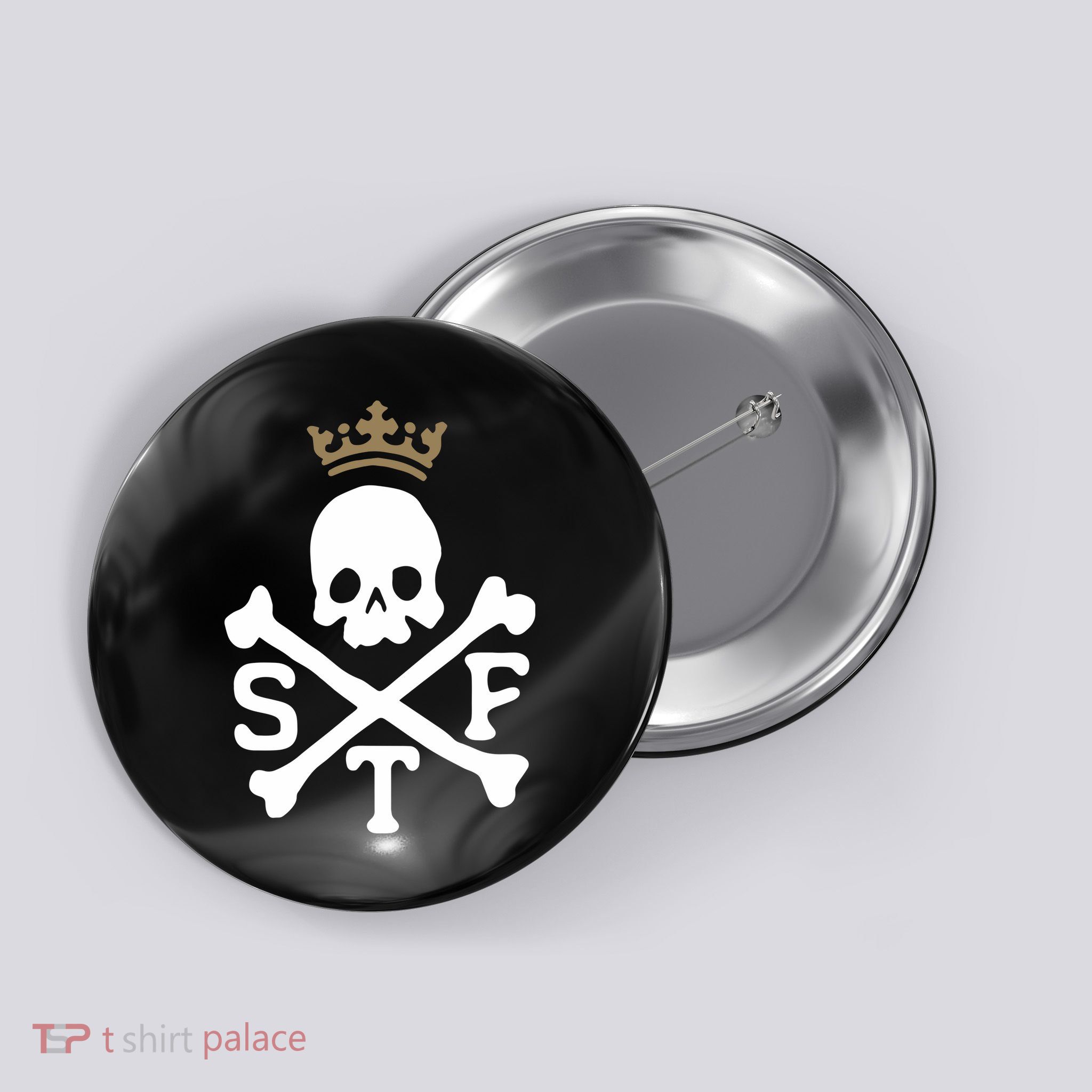 Glenn Beck Stf Skull & Bones Button