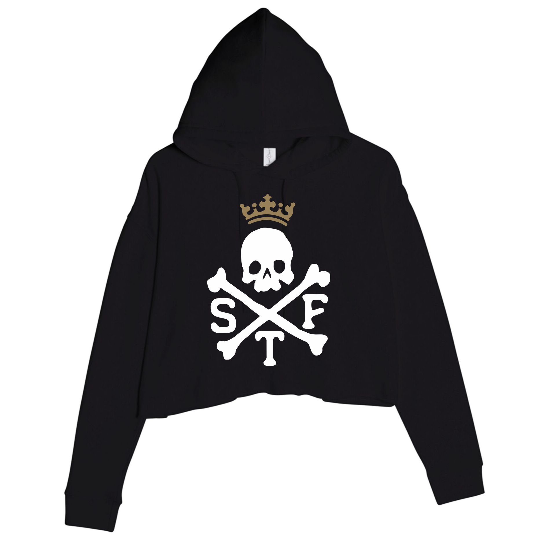 Glenn Beck Stf Skull & Bones Crop Fleece Hoodie