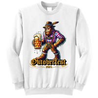 German Bigfoot Sasquatch Lederhose Funny Oktoberfest 2024 Sweatshirt