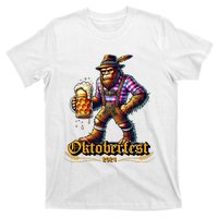 German Bigfoot Sasquatch Lederhose Funny Oktoberfest 2024 T-Shirt