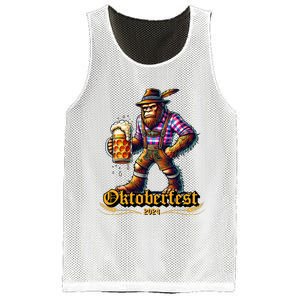 German Bigfoot Sasquatch Lederhose Funny Oktoberfest 2024 Mesh Reversible Basketball Jersey Tank