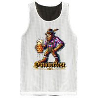 German Bigfoot Sasquatch Lederhose Funny Oktoberfest 2024 Mesh Reversible Basketball Jersey Tank