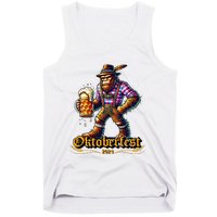 German Bigfoot Sasquatch Lederhose Funny Oktoberfest 2024 Tank Top