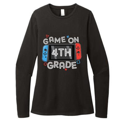 Gamer Back To School Funny Game On 4th Grade Womens CVC Long Sleeve Shirt