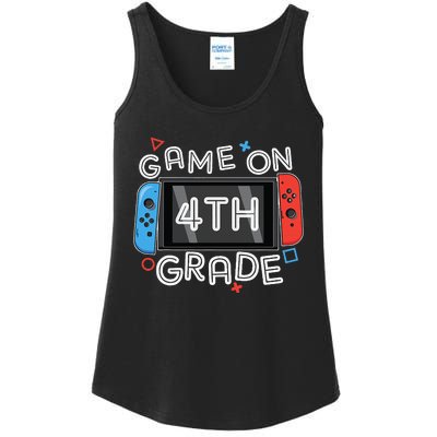 Gamer Back To School Funny Game On 4th Grade Ladies Essential Tank